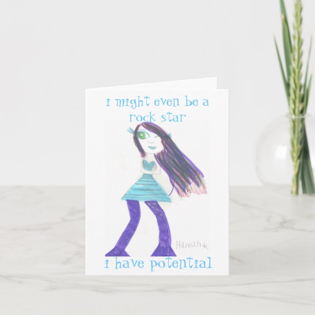 Hannah's Note Card (Front)