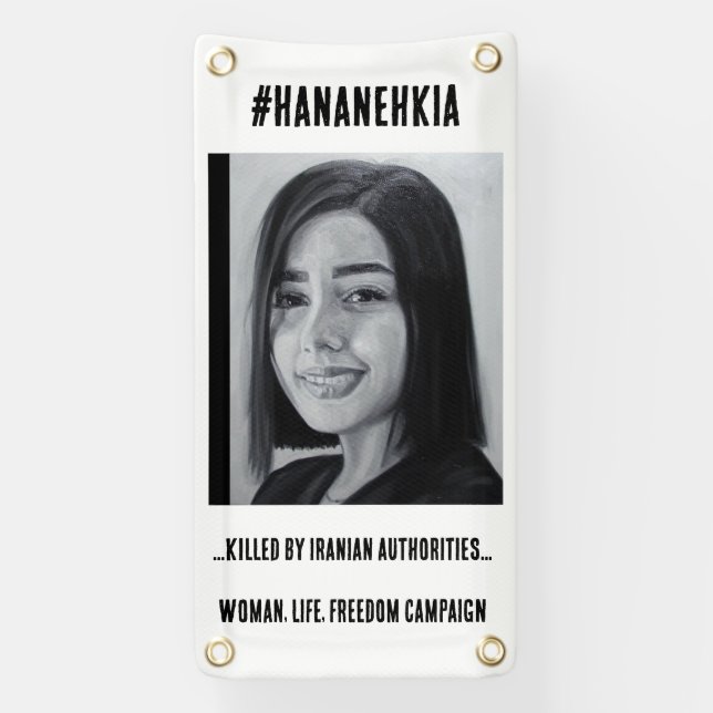 #Hannanehkia, Woman, Life, Freedom campaign Banner (Vertical)