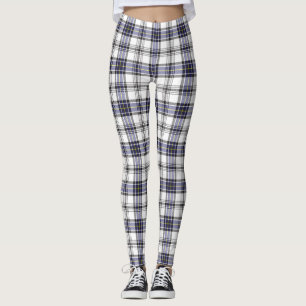 Hannay Tartan Plaid Blue Black Pattern Leggings