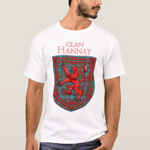 Hannay Tartan Scottish Plaid Lion Rampant T-Shirt