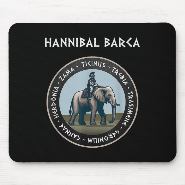 Hannibal Barca 2nd Punic War Battles Carthage  Mouse Mat (Front)