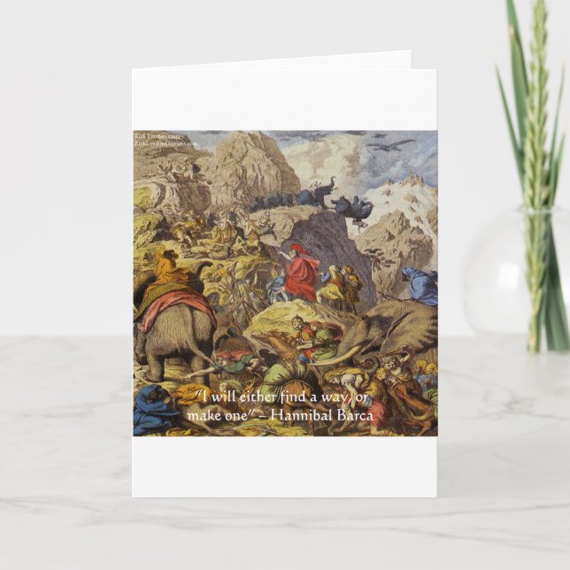 Hannibal Barca & Army & Quote Gifts & Cards (Front)