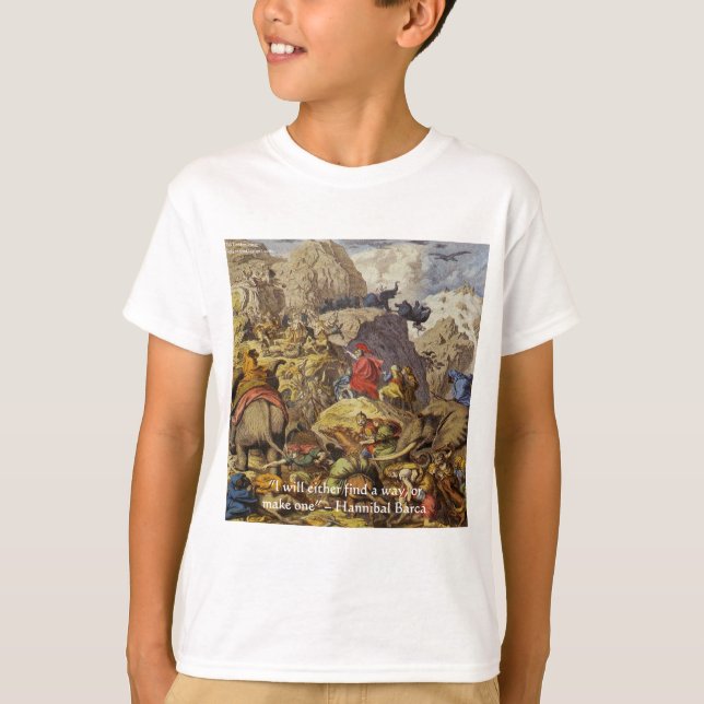 Hannibal Barca & Army & Quote Gifts & Cards T-Shirt (Front)
