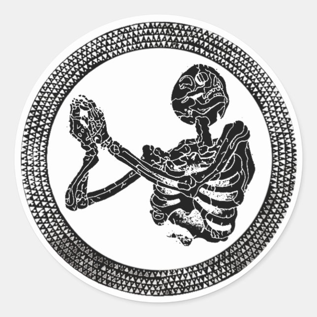 Hannibal Church Floor Skeleton Sticker (Front)