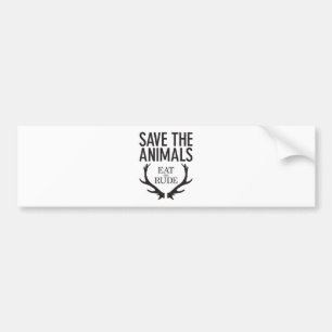 Hannibal Lecter - Eat the Rude (Save the Animals) Bumper Sticker