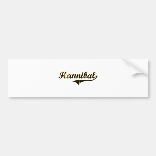 Hannibal Missouri Classic Design Bumper Sticker (Front)