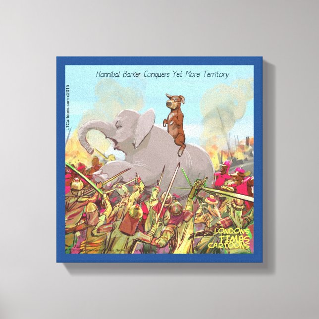 Hannibal The Conqueror As A Dog Funny Canvas Print (Front)