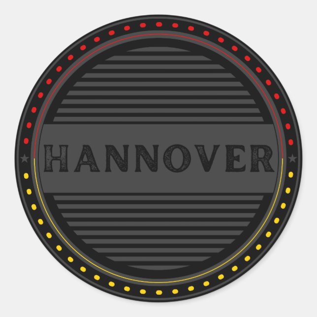 Hannover City Pride Emblem – German Identity Classic Round Sticker (Front)