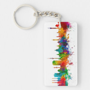 Hannover Germany Skyline Key Ring