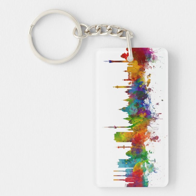 Hannover Germany Skyline Key Ring (Front)