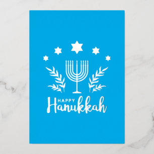 Hannukah  foil holiday card