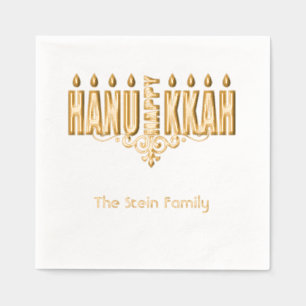 Hannukah Foil Stamped Napkins