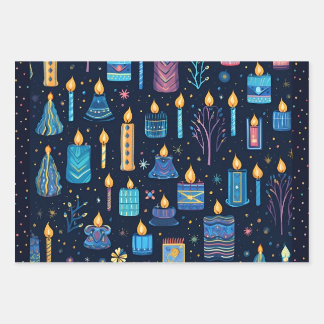 Hannukah holiday wrapping paper (Front)