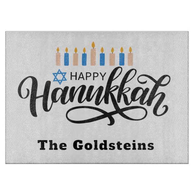 Hannukah Menorah Drip Board Candle Placemat  (Front)