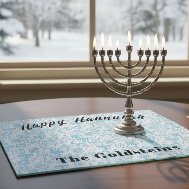 Hannukah Menorah Drip Board Candle Placemat  (Creator Uploaded)