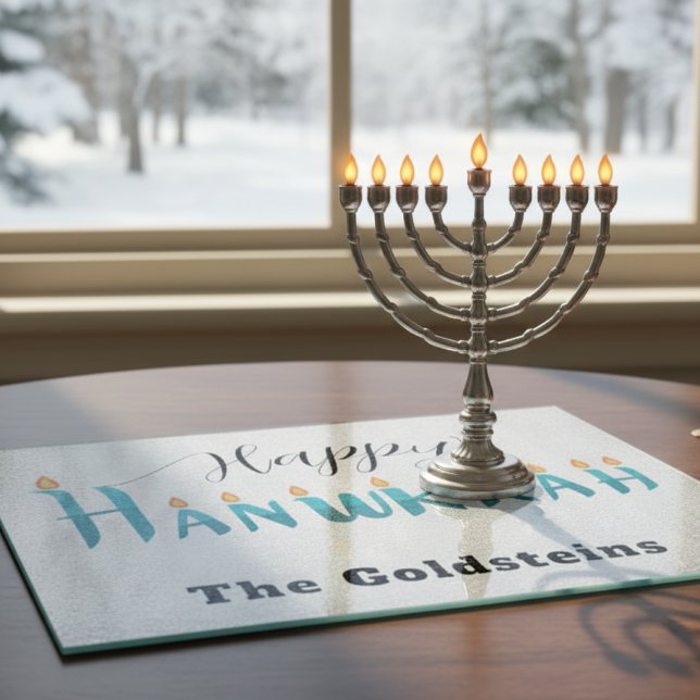 Hannukah Menorah Drip Board Candle Placemat  (Creator Uploaded)