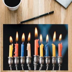 Hannukah Menorah  Holiday Card