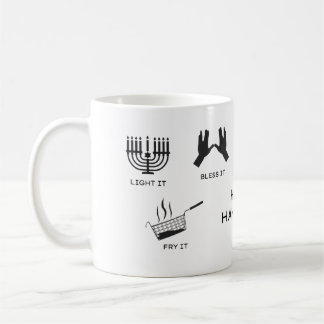 Hannukah Mug - Bless it, Light it, Do it