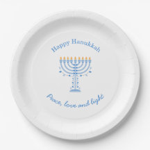 Hannukah paper plates - Happy Hanukkah