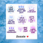 Hannukah sayings stickers<br><div class="desc">Hannukah labels</div>