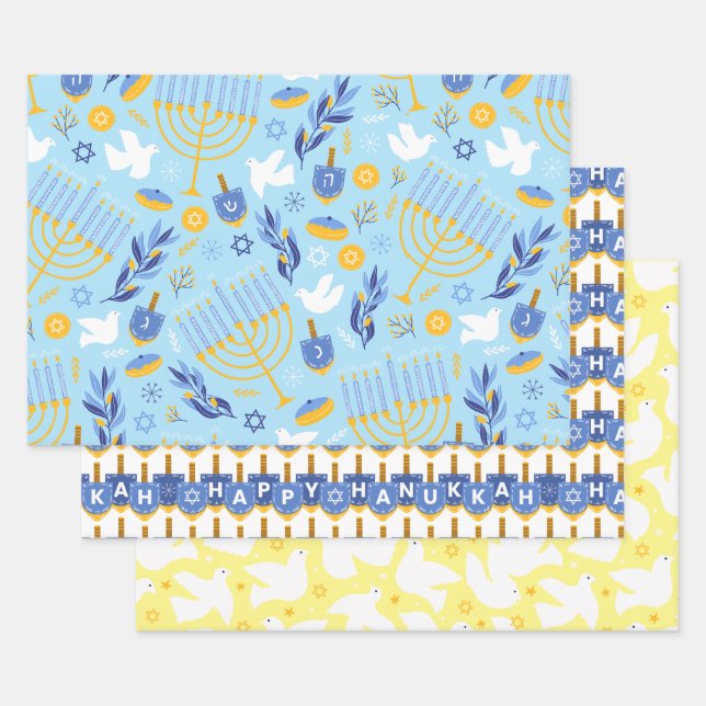 Hannukah Wrapping Paper Sheets (Set)