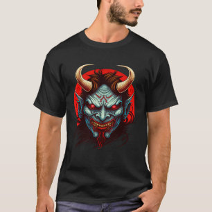Hannya Mask Mythical Creatures Japanese Oni Demon T-Shirt