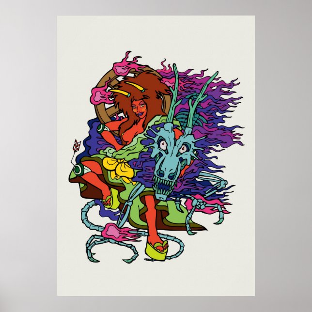 Hannya wrestler canvas poster (Front)