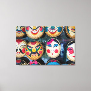 Hanoi Masks At Market Canvas Print