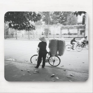 Hanoi Vietnam, Bicyle Delivery Woman (NR) Mouse Mat