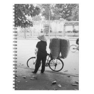 Hanoi Vietnam, Bicyle Delivery Woman (NR) Notebook