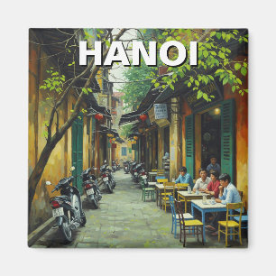 Hanoi Vietnam Cafe in Alley Magnet