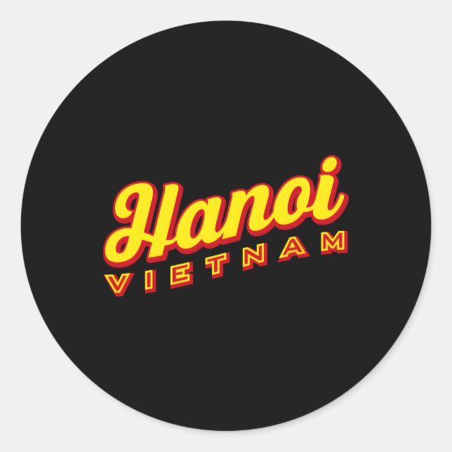 Hanoi Vietnam Classic Round Sticker (Front)