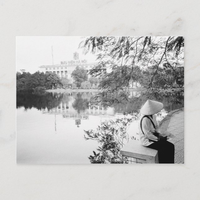 Hanoi Vietnam, Hoan Kiem Lake View (NR) Postcard (Front)