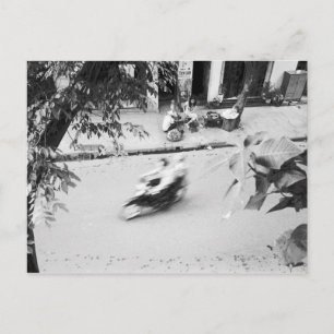 Hanoi Vietnam, Motorbike in Old Hanoi Postcard