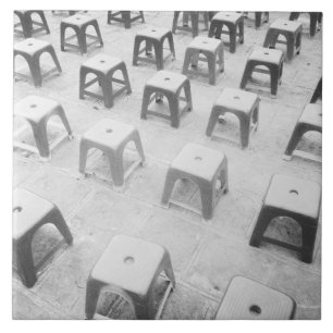 Hanoi Vietnam, Plastic Stools at the Temple of Tile