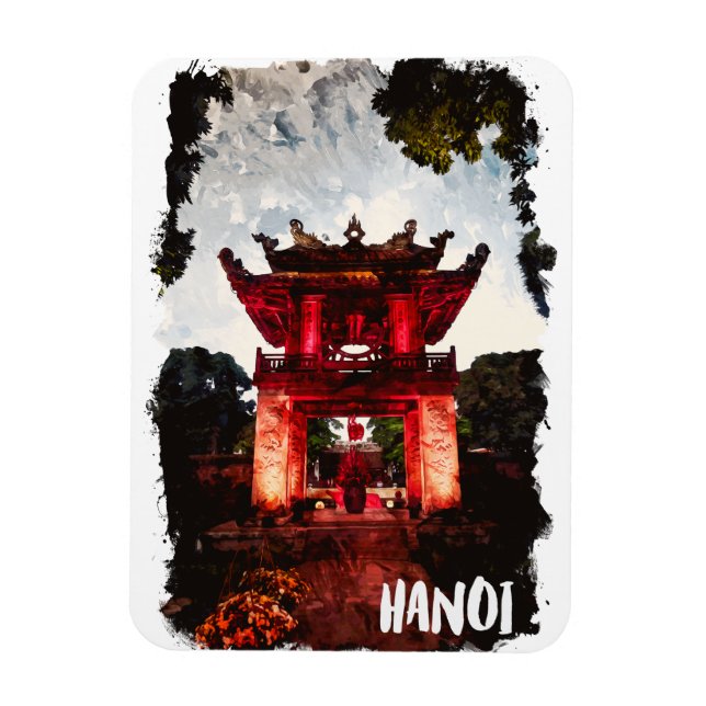 Hanoi Vietnam Temple of Literature Magnet (Vertical)