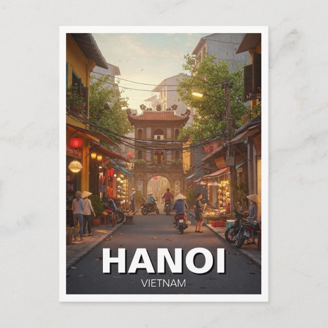 Hanoi Vietnam Travel Postcard (Front)