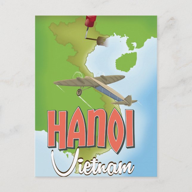 Hanoi Vietnam Travel poster Postcard (Front)