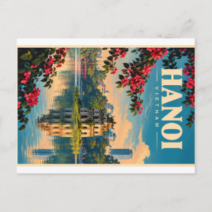 Hanoi Vietnam Travel Poster Serene - Symmetrical, Holiday Postcard