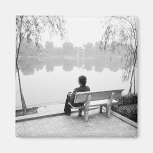 Hanoi Vietnam, View of Hoan Kiem Lake (NR) Magnet