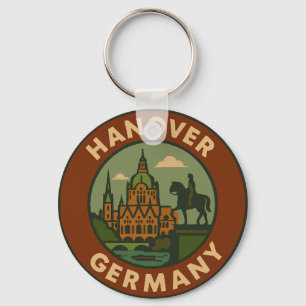 Hanover Germany City Art Key Ring
