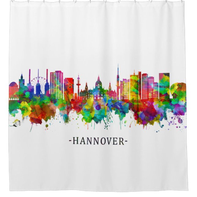 Hanover Germany Skyline Shower Curtain (Front)
