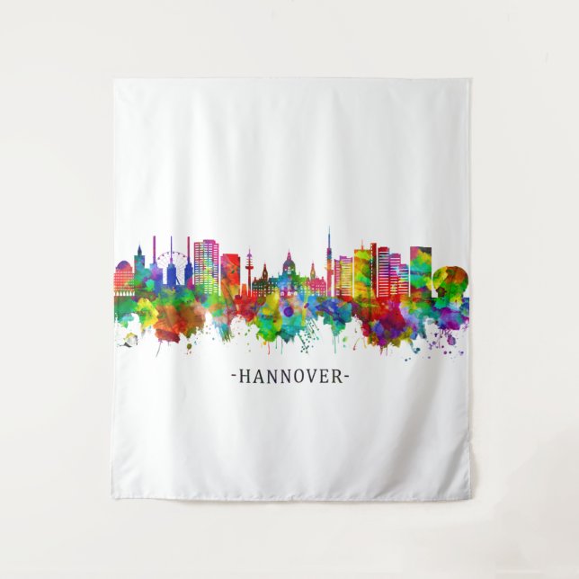 Hanover Germany Skyline Tapestry (Front)