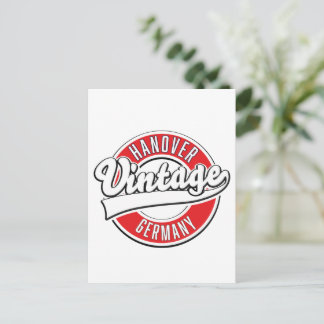 Hanover Germany vintage style logo. Postcard