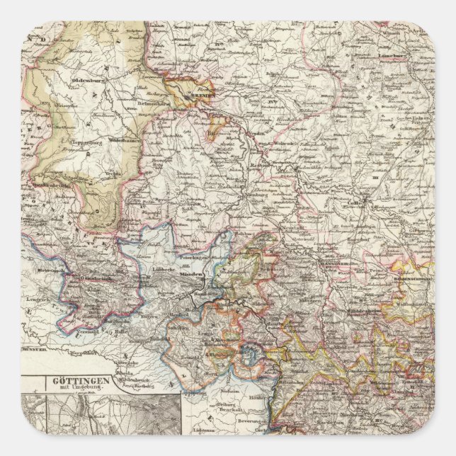 Hanover Region of Germany Square Sticker (Front)