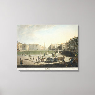 Hanover Square, engraved by Robert Pollard (1755-1 Canvas Print