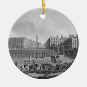 Hanover Square, from a set of four views of London Ceramic Tree Decoration