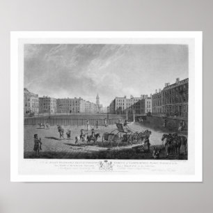 Hanover Square, from a set of four views of London Poster
