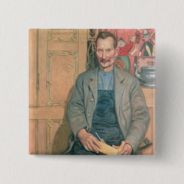 Hans Arnbom, The Carpenter 15 Cm Square Badge (Front)