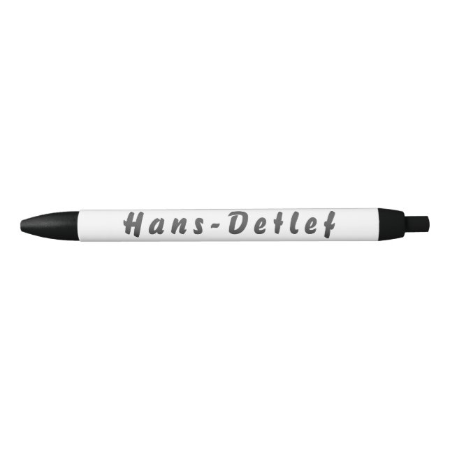 Hans-Detlef Kugelschreiber Black Ink Pen (Front)
